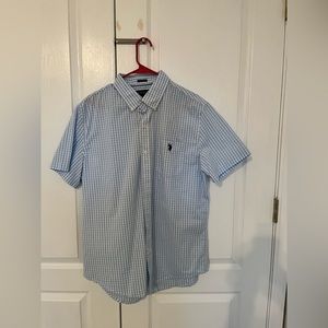 US Polo, size L, men’s button down short sleeve, $12